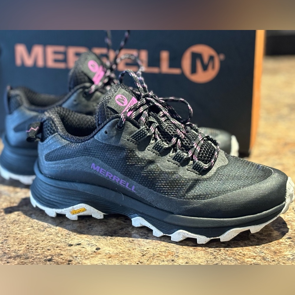Merrell Black and Purple Athletic Shoes